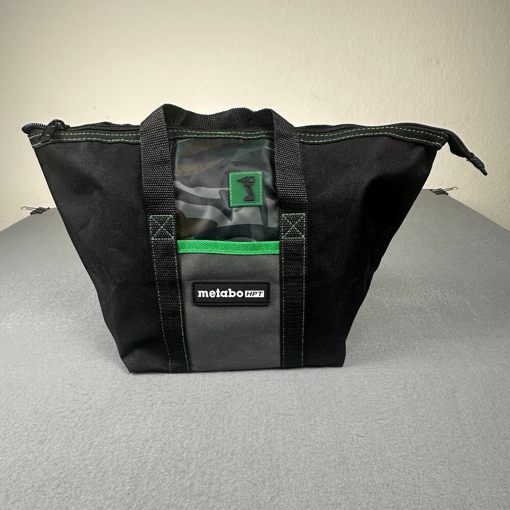 NWOT Metabo HPT Tool Bag Black Green Zipper Top
